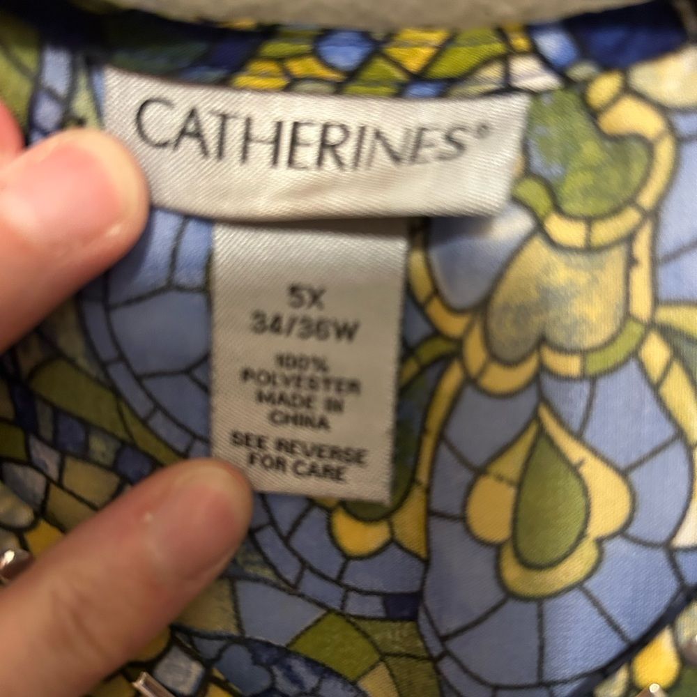 Catherine’s Tunic 3/4 sleeve lightweight top size 5X - Picture 7 of 12